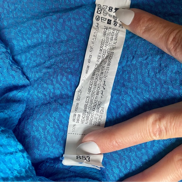 💎 ZARA Satin Effect mini dress in Electric Blue - Picture 13 of 13